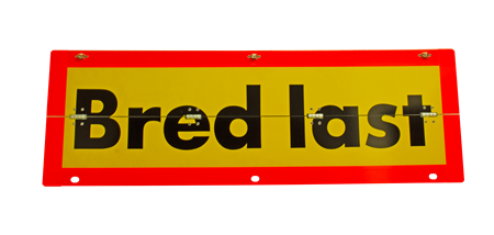 Varningsskylt vikbar, Bred last